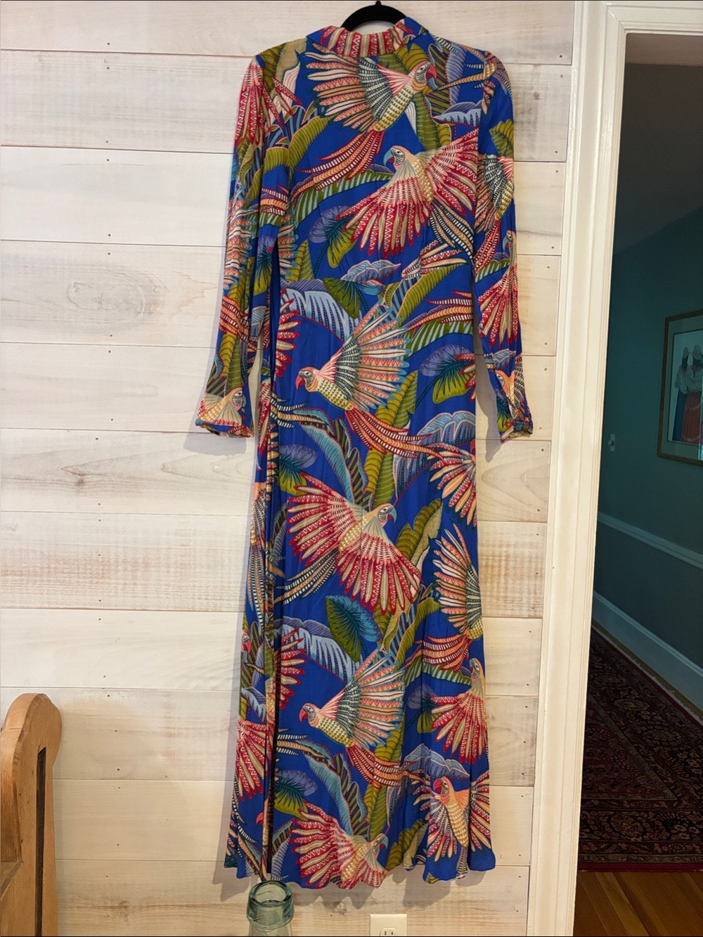 FARM Rio Blue Tropical Leaf Maxi Dress - Picture 4 of 4
